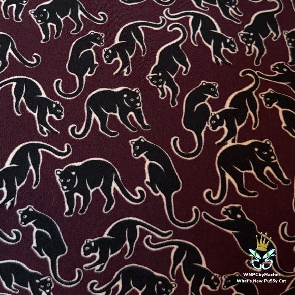 Ann Taylor Deep Wine Cat Print Dress, Fits up to an 8 - Picture 7 of 9